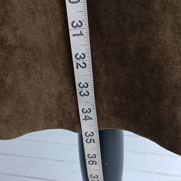 Colleen Lopez olive faux suede boho lace sleeveless duster - Picture 5 of 8